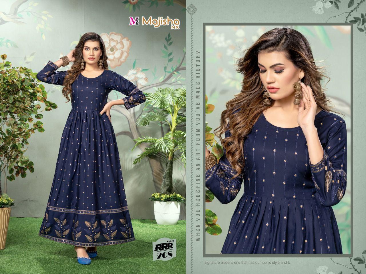 Majisha Nx Rrr 2 Wholesale Anarkali Kurti Collection
